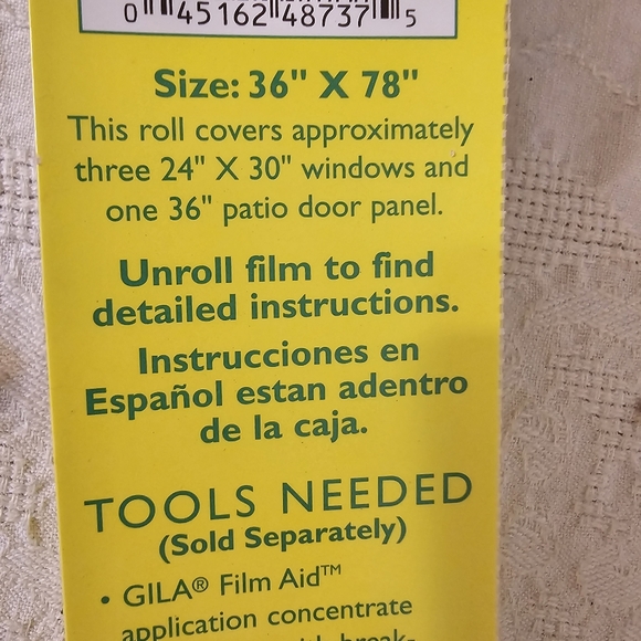 Set of 2 NIB Gila Heat Control Insulating Window Film UV Protection 3'x6.5' - Picture 6 of 7